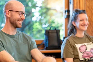 Porträt von zwei Freiwilligen