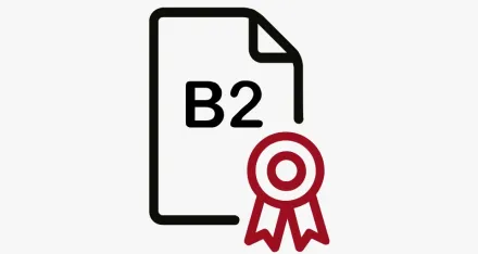 Icon Diplomanerkennung Deutschniveau B2