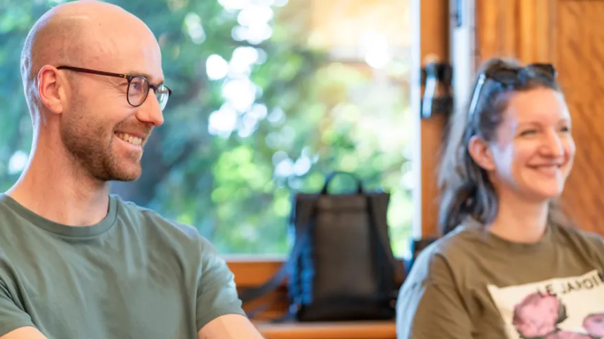 Porträt von zwei Freiwilligen